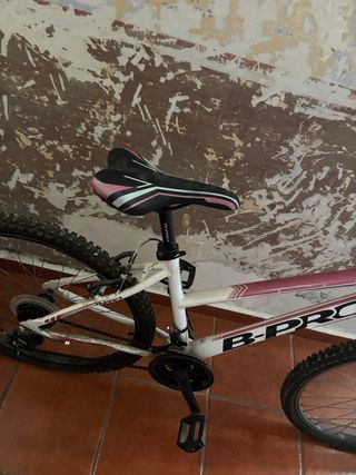 Bicicleta Infantil B-PRO Blanca y Rosa