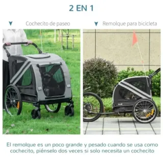 Remolque Mascotas para Paseo + Bicicleta