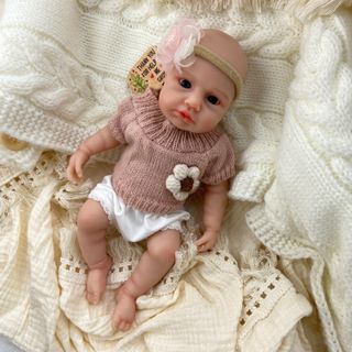 Bebé Reborn Silicona Platino Sólida - 30 cm Elsa