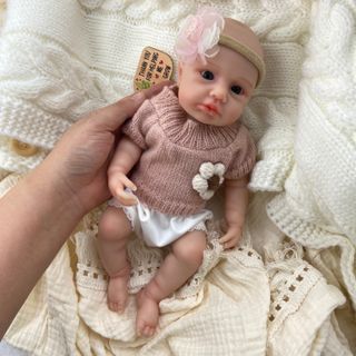 Bebé Reborn Silicona Platino Sólida - 30 cm Elsa