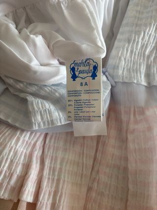 Vestido Marta y Paula Talla 8 Años