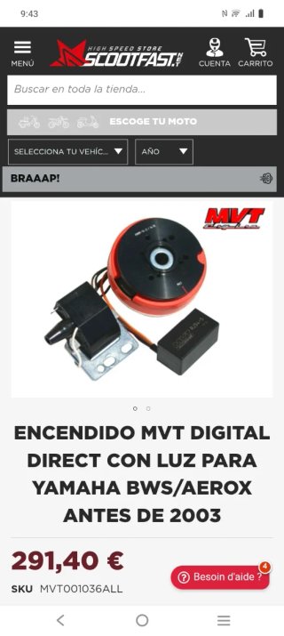 Rotor MVT Minarelli Horizontal