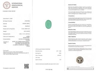 Esmeralda Zambia 5.95ct Natural IGI – Gran Tamaño