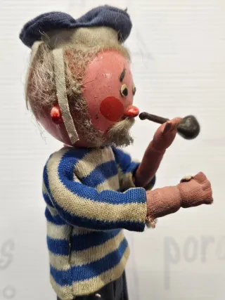 Antiguo muñeco marinero - Borracho - Metal
