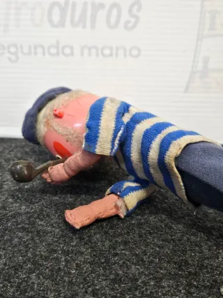 Antiguo muñeco marinero - Borracho - Metal