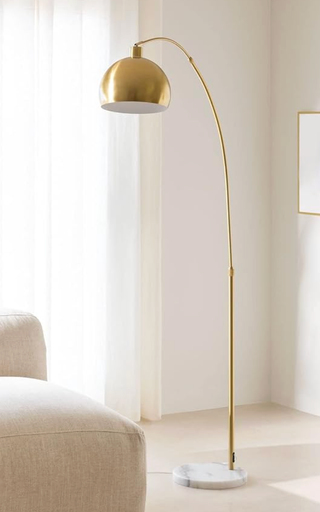 Lámpara de pie Diala dorada mármol