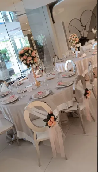 Allestimento tavolo torta tema farfalle