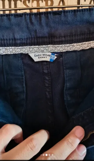 Pantalón de vestir azul hombre