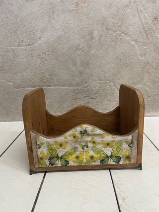 Mini cuna madera para muñecos/fotos bebé