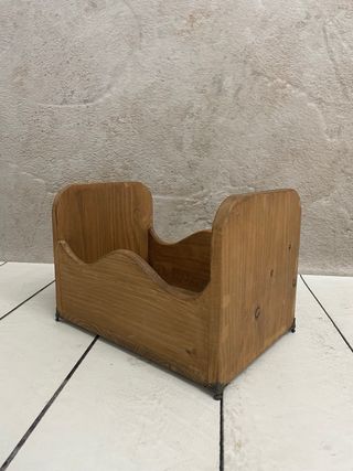 Mini cuna madera para muñecos/fotos bebé