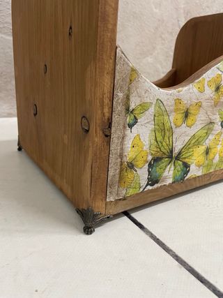 Mini cuna madera para muñecos/fotos bebé