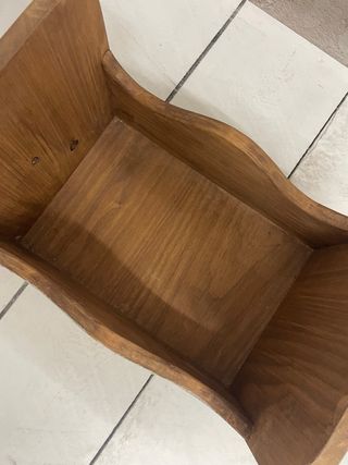 Mini cuna madera para muñecos/fotos bebé