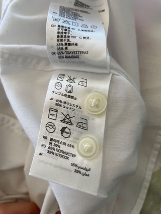 Camisa H&M Easy Iron Blanca Talla M