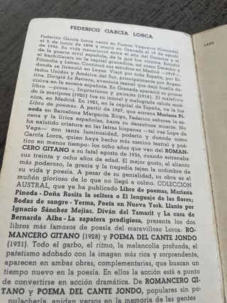 Federico Garcia Lorca Romancero Gitano y Poema del
