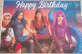 Cartel Cumpleaños Los Descendientes