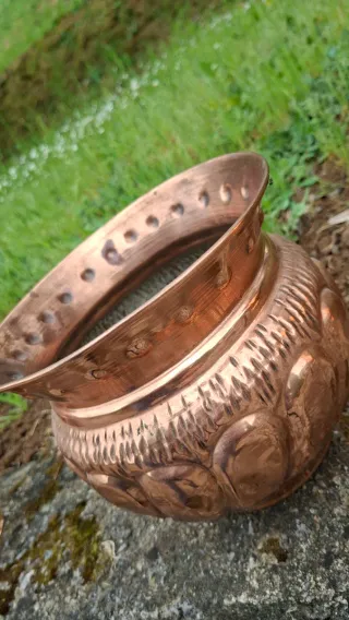 Copri Vaso in Rame Decorato