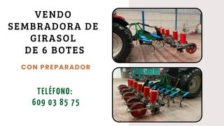 Sembradora girasol 6 botes con preparador