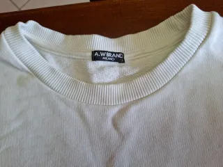 Felpa A.W BRAND SAINTS uomo bianca L.