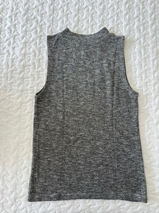 Top gris jaspeado sin mangas
