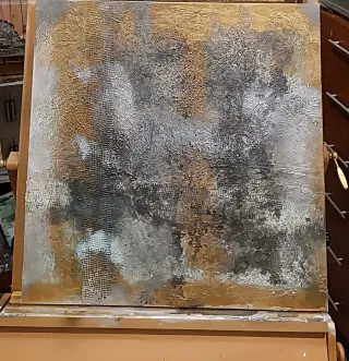 Cuadro abstracto 50x50cm textura tela
