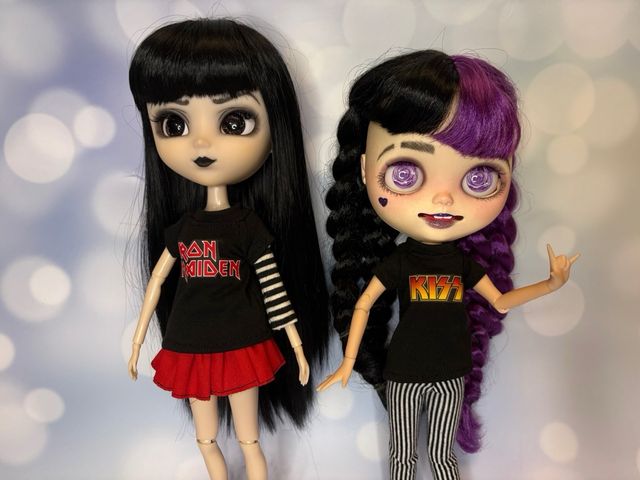Camisetas Heavy Metal Muñecas 1/6