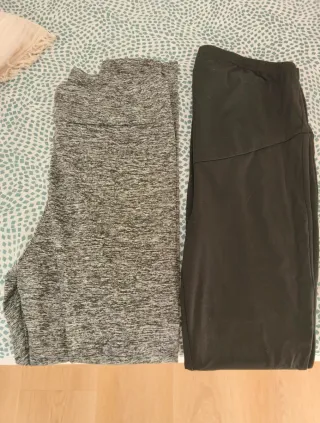 2 leggings premamá talla S