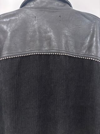 Sobrecamisa Zara Negra Piel y Pana