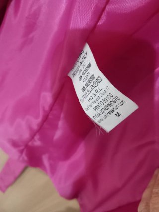 Blazer rosa effetto pelle