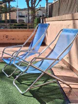 2 Hamacas Plegables Playa Azul