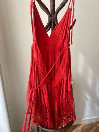 Vestido rojo veraniego corto