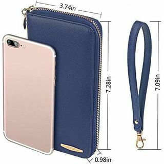 Cartera Mujer 4 en 1 con Bloqueo RFID Azul