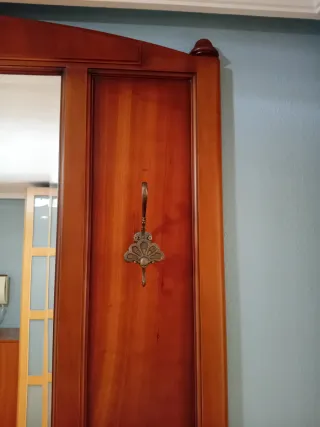 Recibidor entrada cerezo espejo, paragüero, zapat