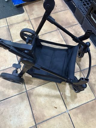 Carrito gemelar negro