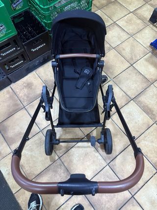 Carrito gemelar negro