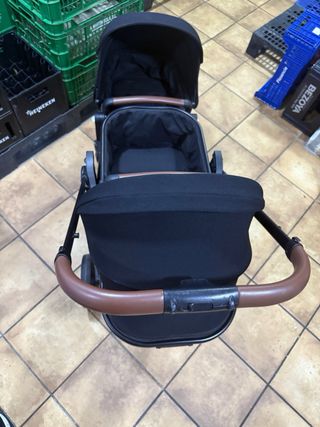 Carrito gemelar negro