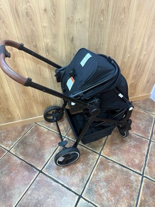 Carrito gemelar negro