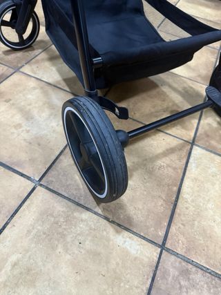 Carrito gemelar negro
