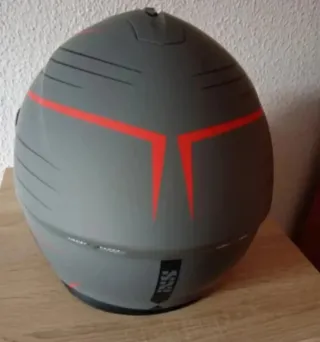 Casco Moto Ixs Gris con Visera Solar