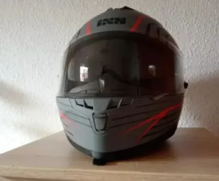 Casco Moto Ixs Gris con Visera Solar