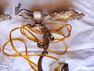 Applique ottone anni 60 con pendenti