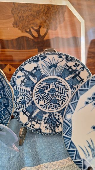 Platos decorativos azules 14 cm