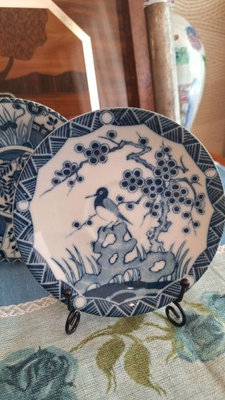 Platos decorativos azules 14 cm