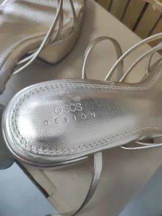 Sandalias doradas plataforma ASOS DESIGN