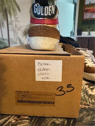 Zapatillas Golden Goose Marrón y Dorado