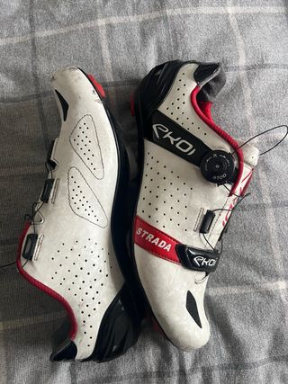 Zapatillas Ciclismo Ekoi Strada Blancas