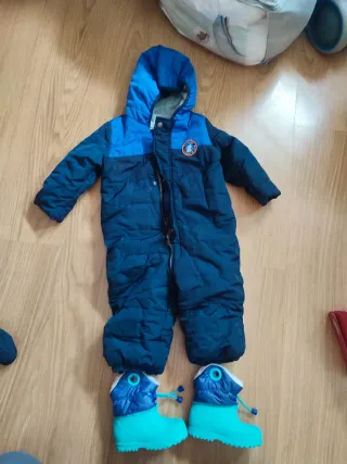 Conjunto Ropa Nieve Niño Azul