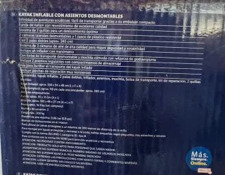 Kayak hinchable Mistral con asientos