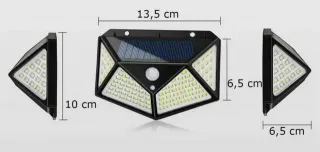 6x Luci Solari LED Esterno con Sensore Movimento