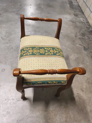 Taburete Dormitorio Diván Madera Tapizado