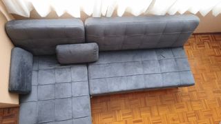 Sofá chaise longue gris